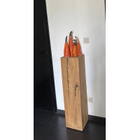 Sockel Eichenholz gehobelt ✔️  Holzblock / Holzblocke für innen