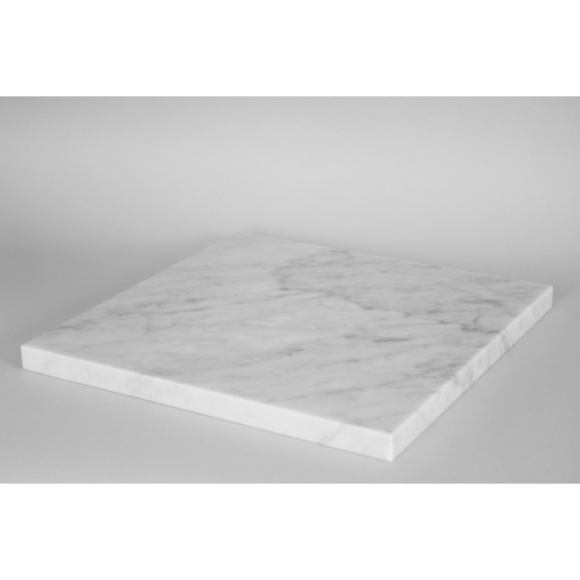 Sockelplatte weißer Marmor (Carrara, 20mm), 30 x 30 cm