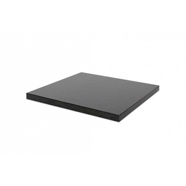 Schwarze Sockelplatte Granit (poliert 20mm), für Sockel 40 x 40 cm