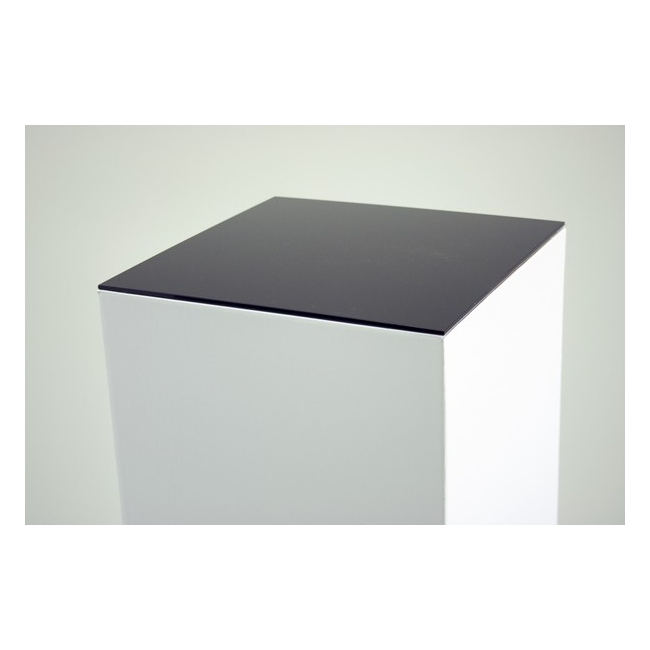 Sockelplatte (4mm Acrylglas schwarz), Abmessung 40,2 x 40,2 cm (für Pappkarton-Sockel 40 x 40 cm)