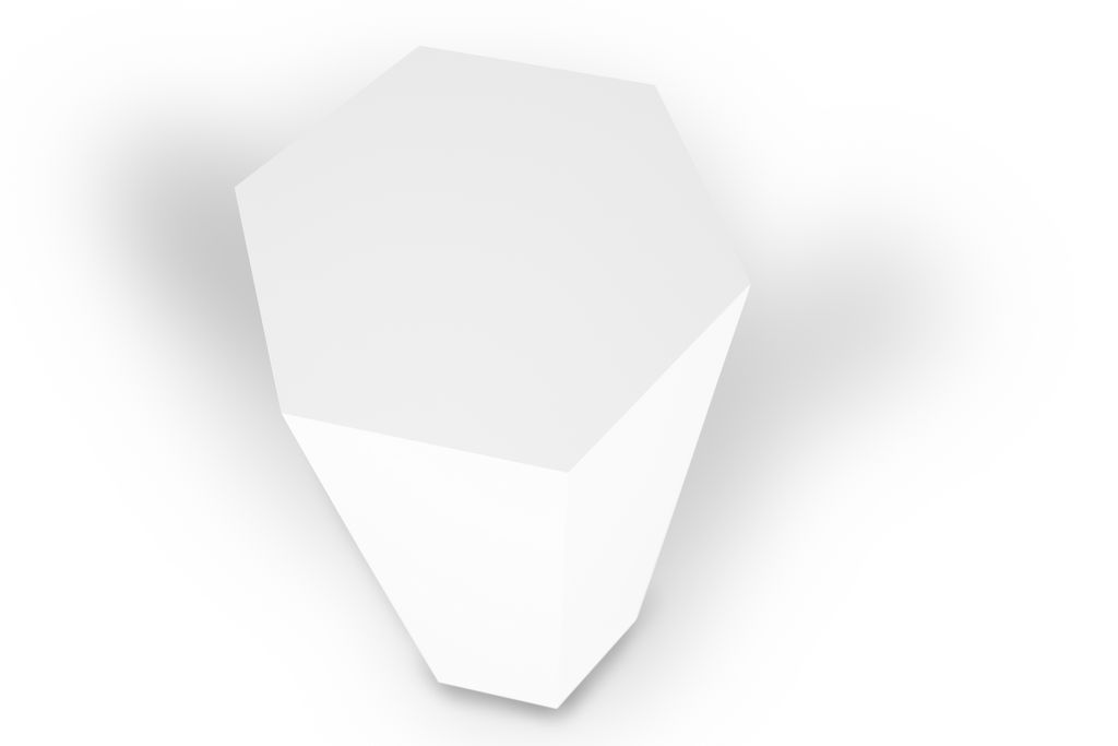 SechseckSockel, weiss